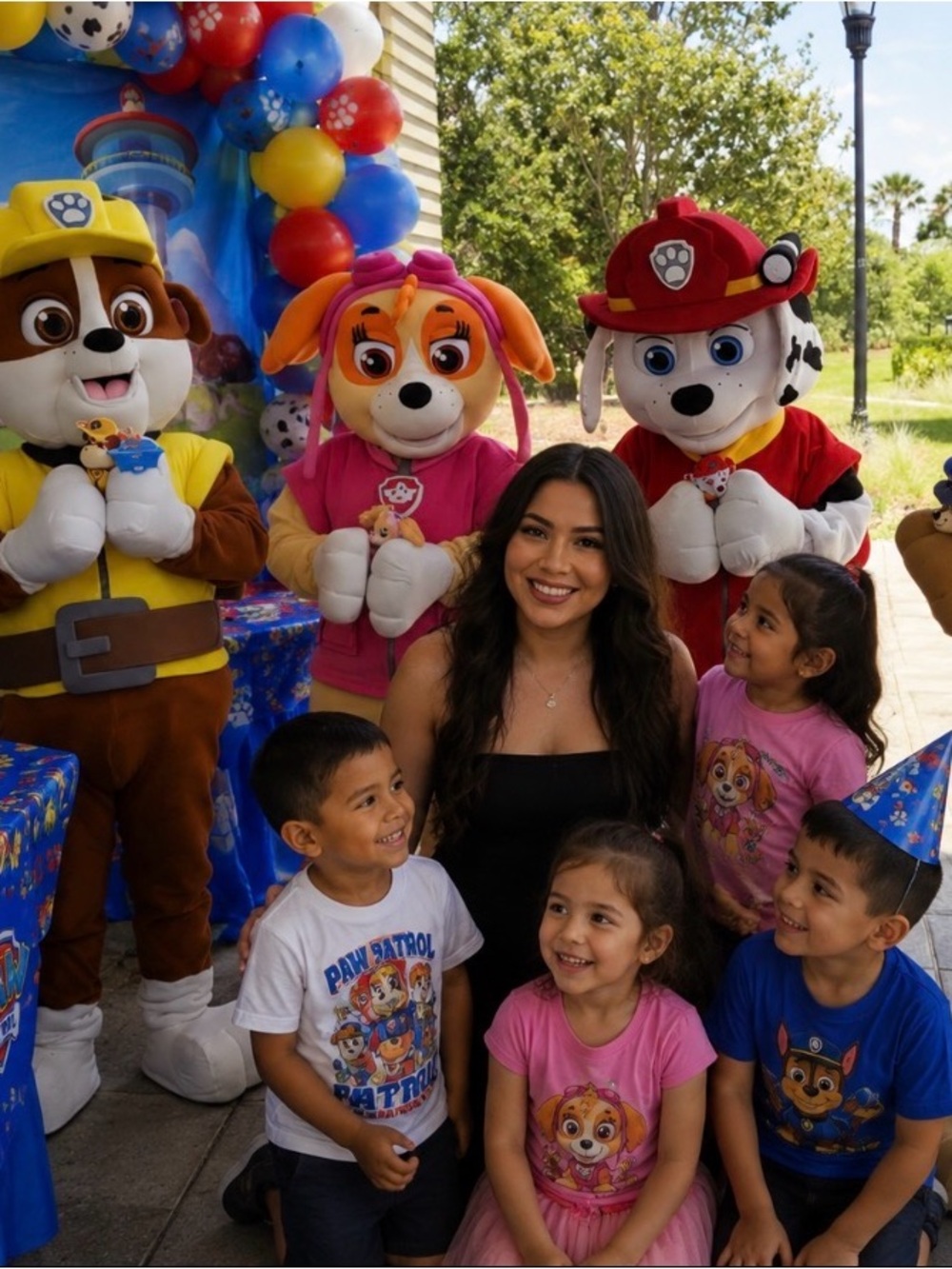 Paw Patrol Party Character Costumes – Pink, Red, Yellow & Blue